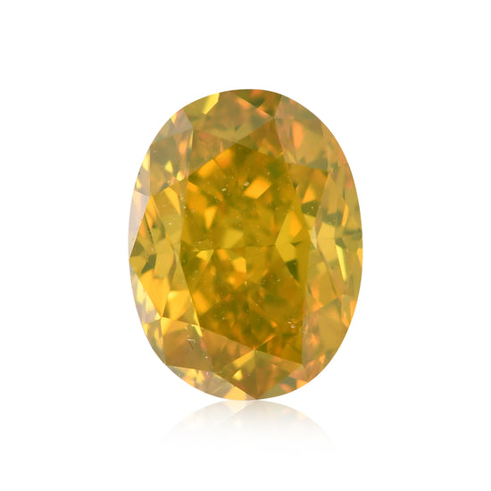 Diamante Ovale Fantasia Marrone Giallastro Profondo da 1.01 carati (SI2) GIA