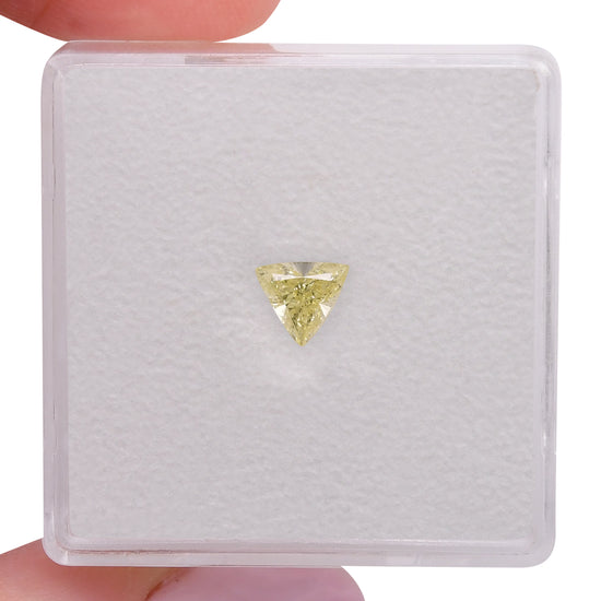 0.25 Carat Fancy Light Yellow Triangle Diamond VS2 GIA