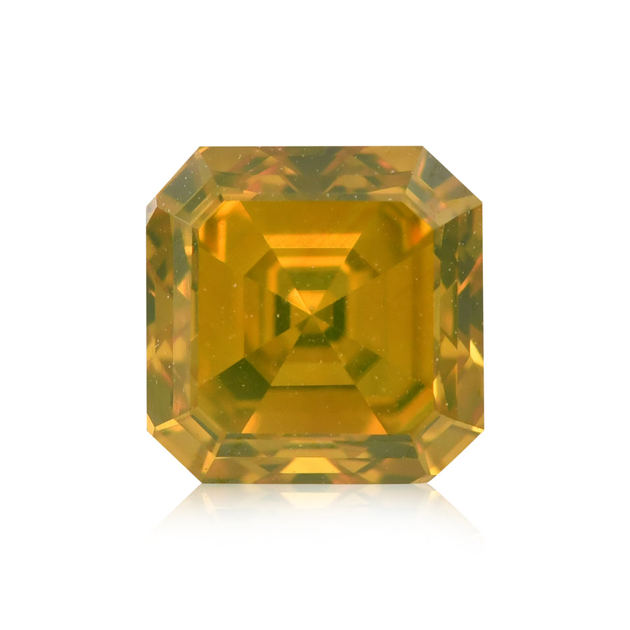 1.07 Carat Fancy Deep Brownish Orangy Yellow Asscher Diamond (SI2) GIA