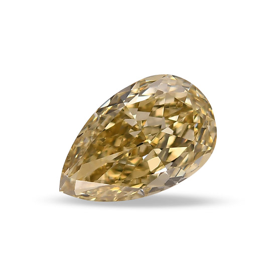 1,01 Karat Fancy Brownish Yellow Tropfenschliff Diamant VVS2 GIA