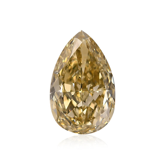 1,01 Karat Fancy Brownish Yellow Tropfenschliff Diamant VVS2 GIA