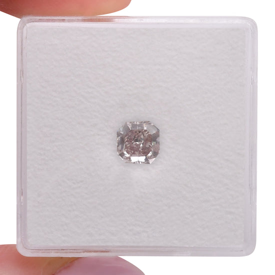 0.65 Carat Fancy Brown Pink Radiant Diamond I1 GIA