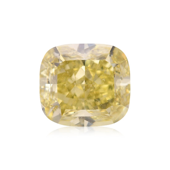 1.01 Karat Fancy Deep Brownish Greenish Yellow Cushion Diamant VS1 GIA