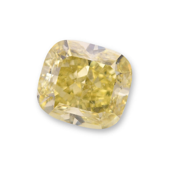 1.01 Karat Fancy Deep Brownish Greenish Yellow Cushion Diamant VS1 GIA