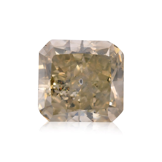 2.51 Karat Fancy Greenish Gray Yellow Radiant Diamant (I1) GIA
