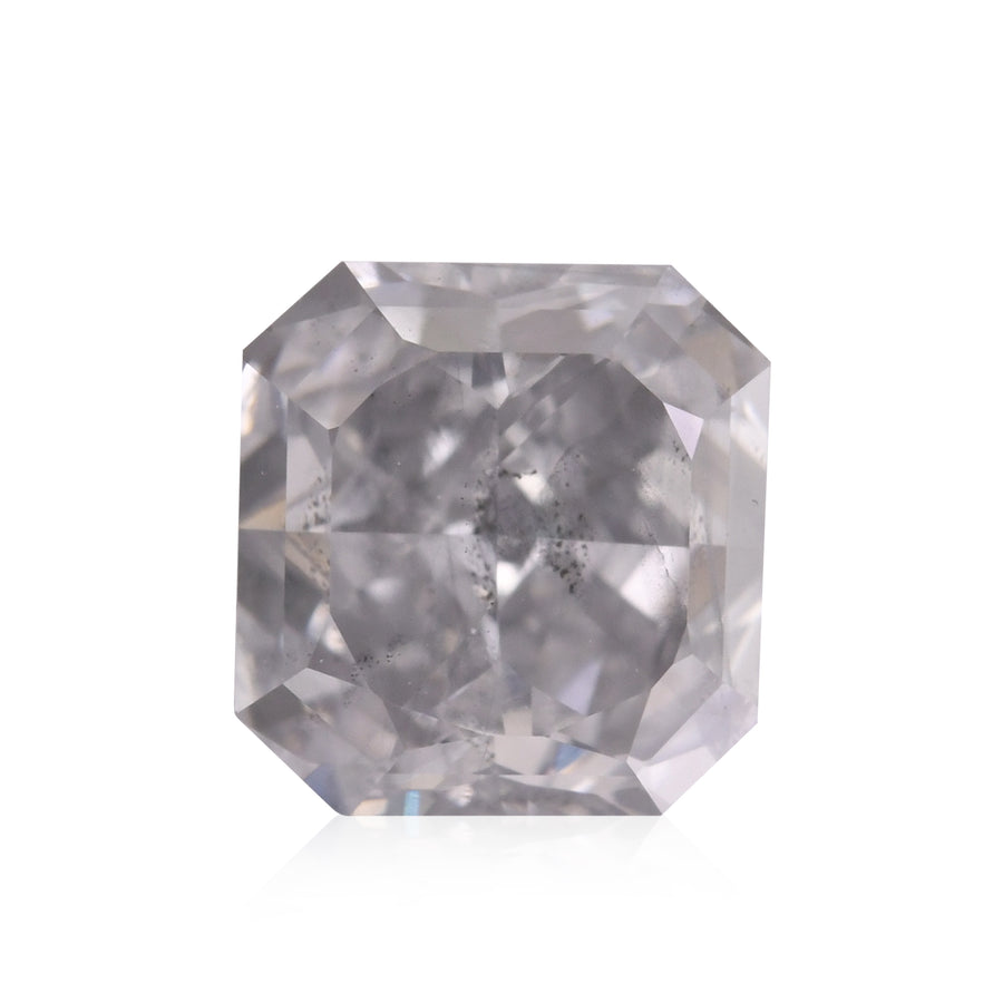0.89 Carat Fancy Light Gray Blue Radiant Diamond (I1) GIA