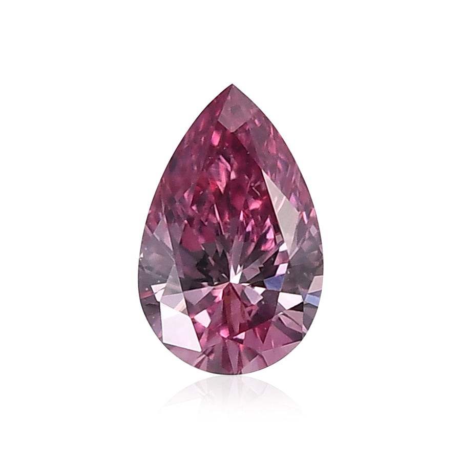 Diamante a Pera 0,16 Carati Fancy Vivid Purplish Pink VS2 ARGYLE & GIA