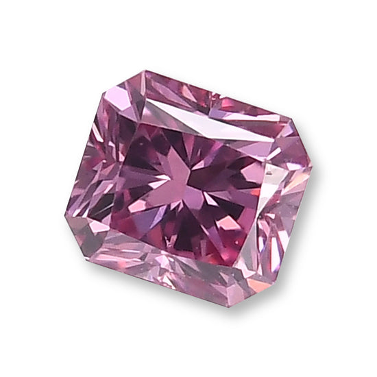 0.23 Carat Fancy Vivid Purplish Pink Radiant Diamond SI1 ARGYLE & GIA