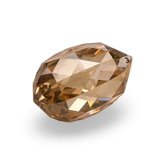 4,24 Karat Fancy Brown Orange Briolette Diamant SI1 GIA