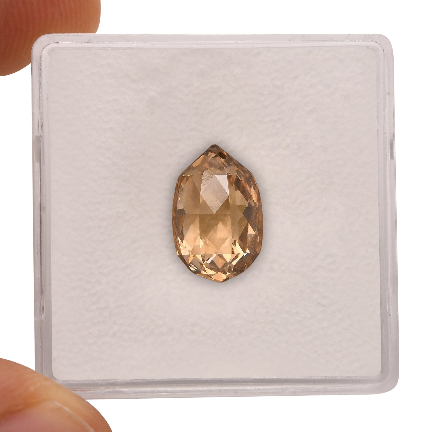 4.24 Carat Fancy Brown Orange Briolette Diamond SI1 GIA
