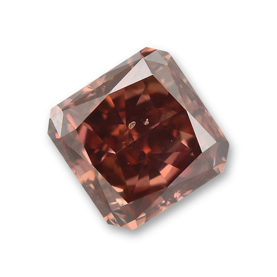 0.40 Carat Fancy Deep Brownish Pink Radiant Diamond SI1 GIA