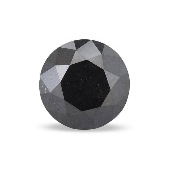 1.17 Carat Fancy Black Round Brilliant Diamond  GIA