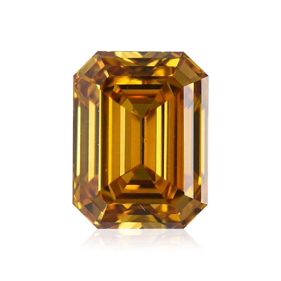 1.05 Carat Fancy Deep Yellow Orange Emerald Diamond VS1 GIA
