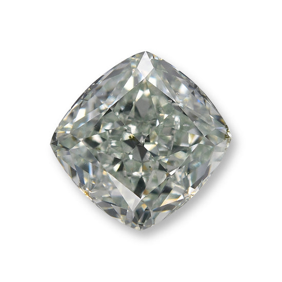 2.03 Carat Fancy Green Cushion Diamond VS2 GIA
