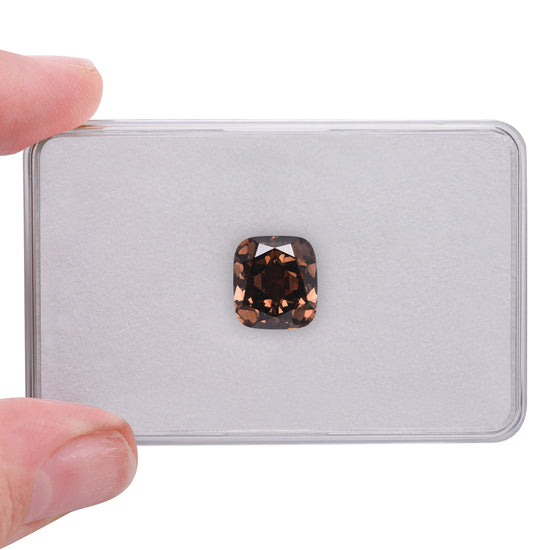 6.32 Carat Fancy Dark Pink Brown Cushion Diamond SI1 GIA