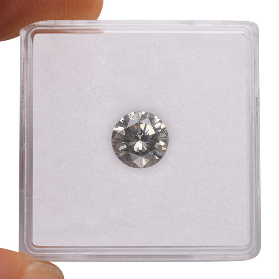 1.10 Carat Fancy Gray Round Brilliant Diamond I1 GIA