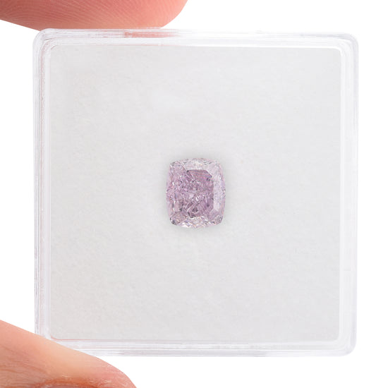1,02 Carati Diamante Fancy Purple Pink Taglio Cuscino VS2 GIA
