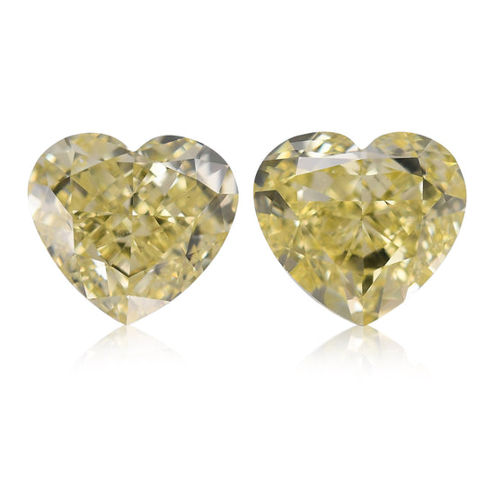 2,42 carati di diamanti a cuore Fancy Yellow VS1