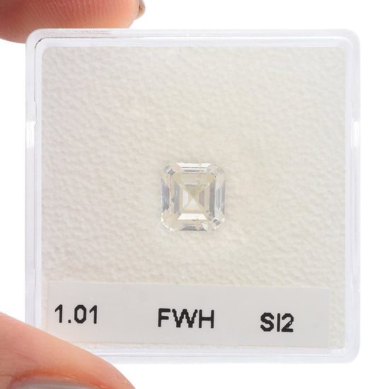 1.01 Carat Fancy White Emerald Diamond SI2 GIA