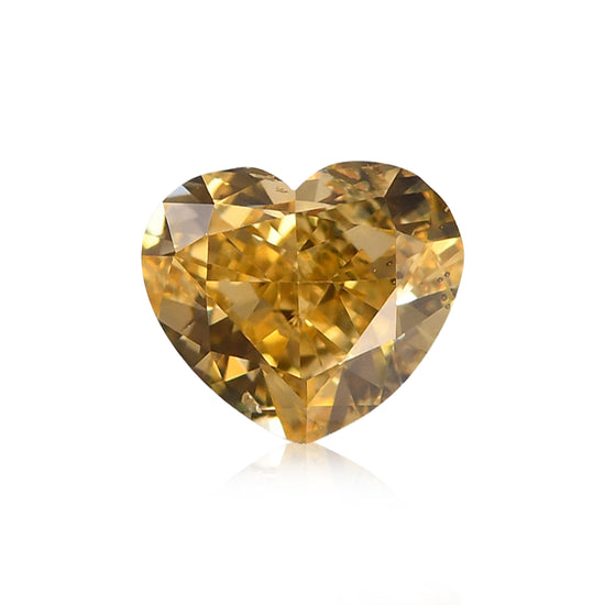 0,53 Karat Fancy Intense Orange Yellow Heart Diamant SI2 GIA