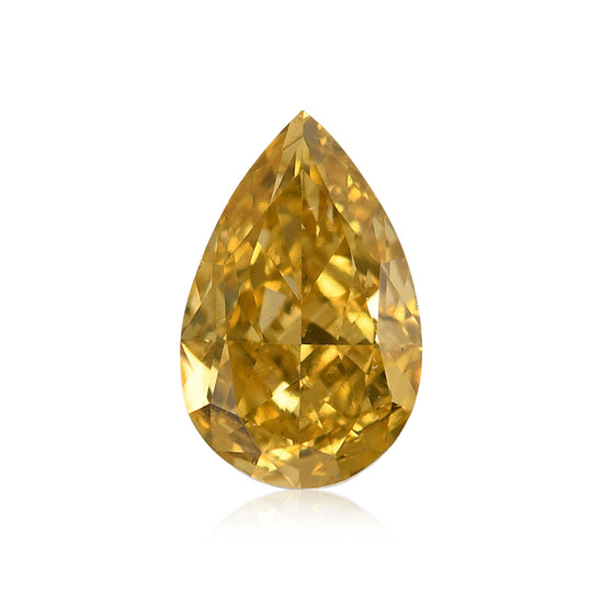 0,51 Karat Fancy Intense Yellow birnenförmiger Diamant SI1 GIA