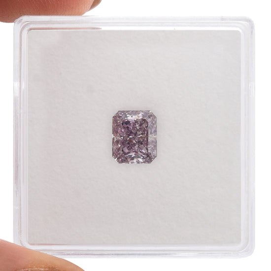 Diamante Radiante 1.02 carati Fancy Brownish Purple Pink VS2 GIA