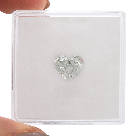 1.12 Carat Light Green HEART Diamond SI2 GIA