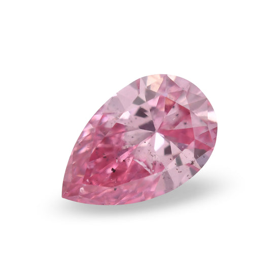 0.12 Carat Fancy Intense Purplish Pink Pear Diamond (SI2) GIA
