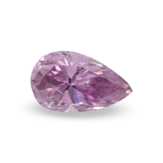 0.08 Carat Fancy Intense Pink Purple Pear Diamond (SI1) GIA
