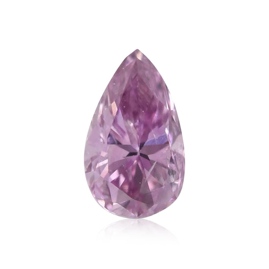 0.08 Carat Fancy Intense Pink Purple Pear Diamond (SI1) GIA