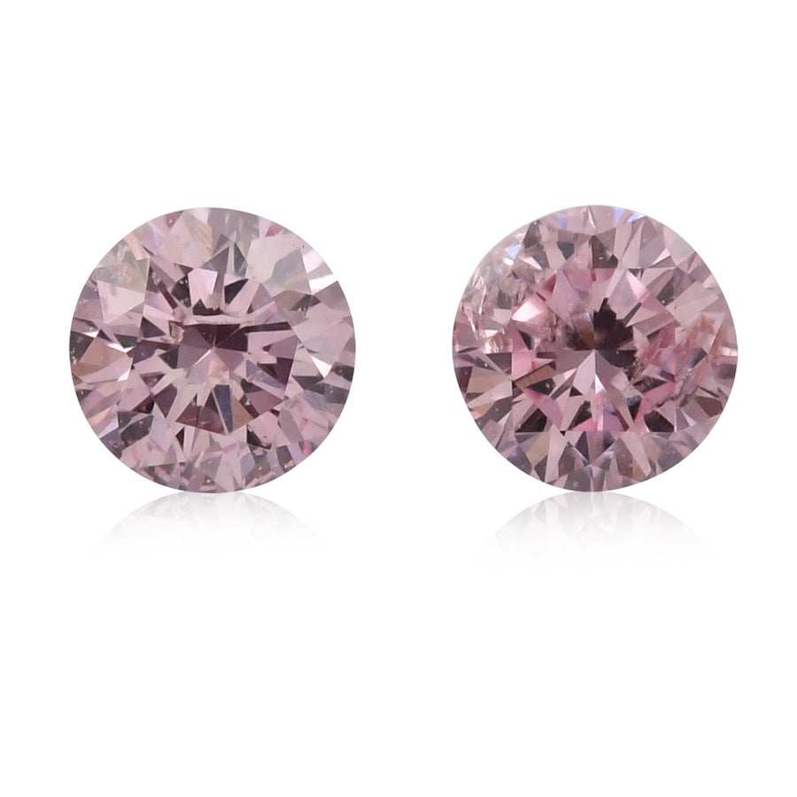 0.12 Carat Fancy Purplish Pink Round Brilliant Diamonds (SI1)