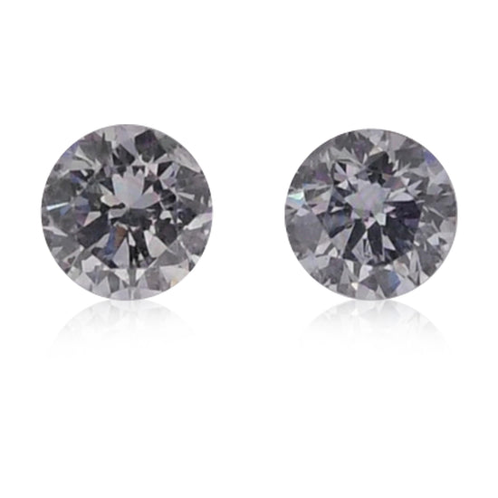 0.11 Carat Fancy Bluish Gray Round Diamonds I1 IGI