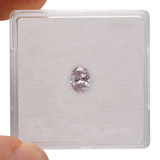 0.39 Carat Fancy Light Purplish Pink Oval Diamond (I1) GIA