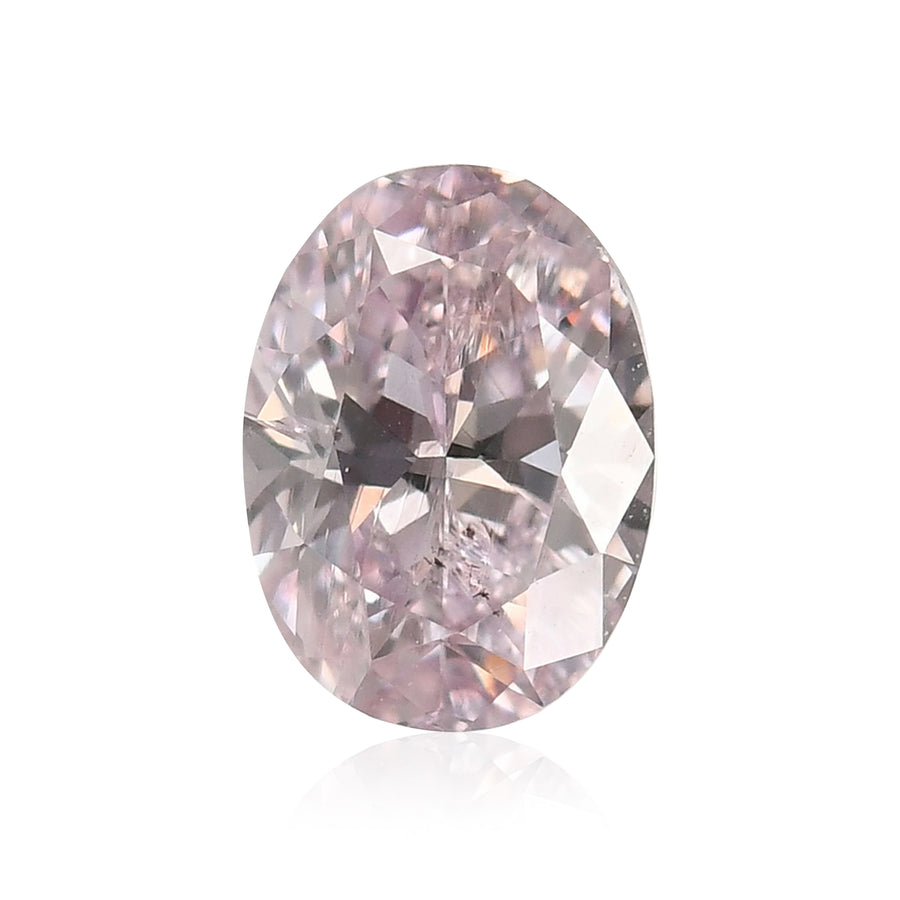 0.39 Carat Fancy Light Purplish Pink Oval Diamond (I1) GIA