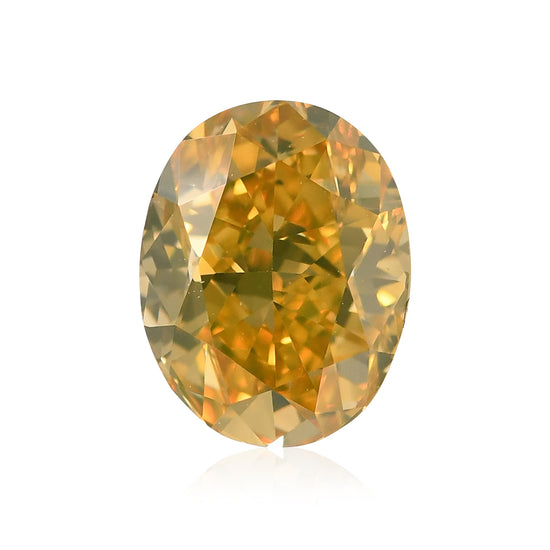 1.00 Carat Fancy Deep Brownish Orangy Yellow Oval Diamond VS1 GIA