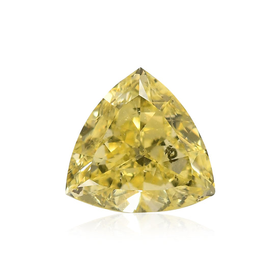 0.48 Carat Fancy Yellow Trilliant Diamond (I1) GIA