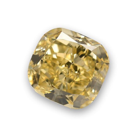 1.71 Carat Fancy Brownish Yellow Cushion Diamond VS2 GIA