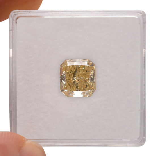 2.03 Carat Fancy Light Brownish Yellow Radiant Diamond VS2 GIA