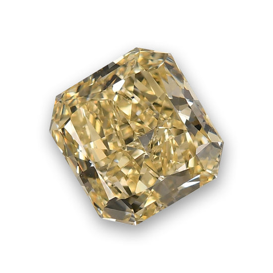 2.03 Carat Fancy Light Brownish Yellow Radiant Diamond VS2 GIA