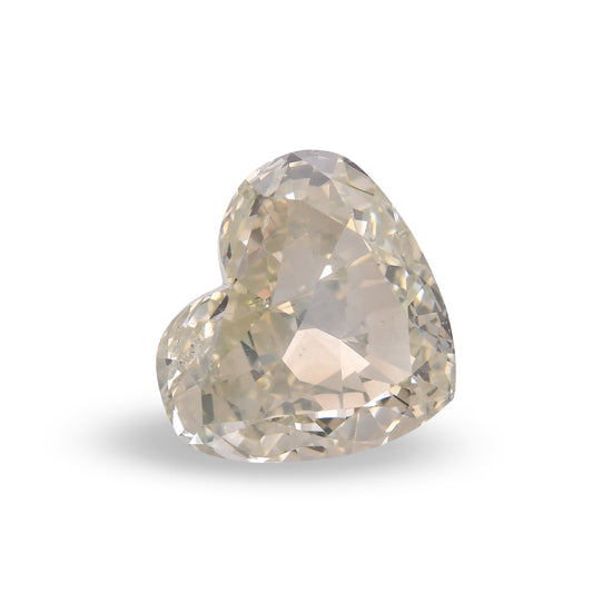 6.44 Carat Fancy Gray Greenish Yellow HEART Diamond I1 GIA