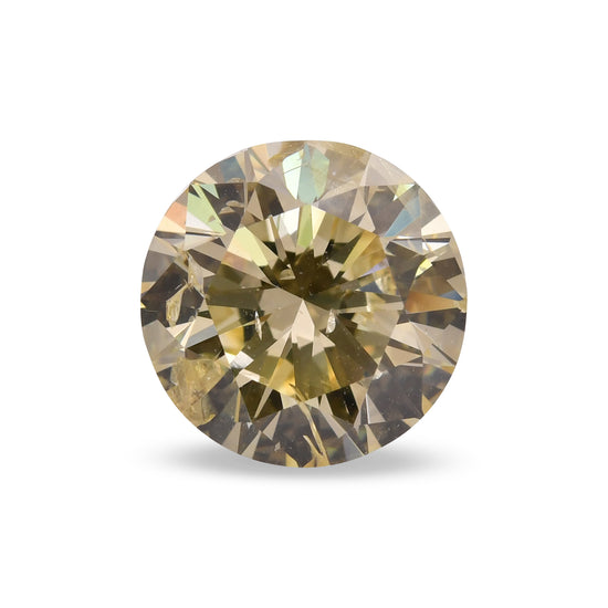5.20 Carat Fancy Brownish Yellow Round Brilliant Diamond (SI2) GIA