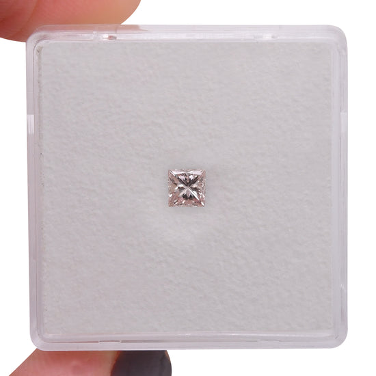 0.23 Carat Light Pink Princess Diamond VS2 GIA