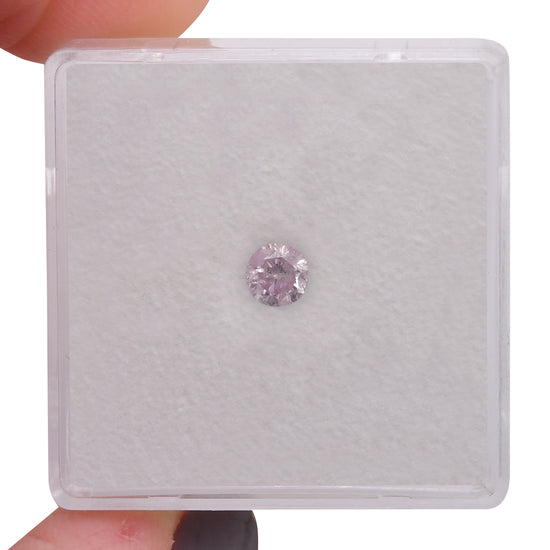 0.25 Carat Fancy Light Purplish Pink Round Brilliant Diamond (SI2) GIA