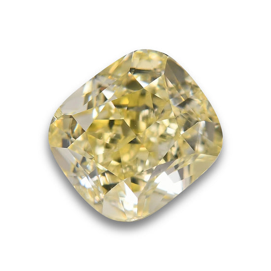 1.41 Carat Fancy Light Yellow Cushion Diamond VS1 GIA