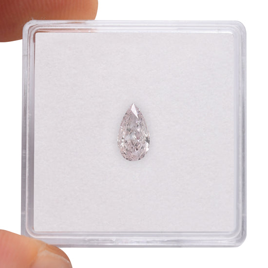 0.50 Carat Very Light Pink Pear Diamond SI1 GIA