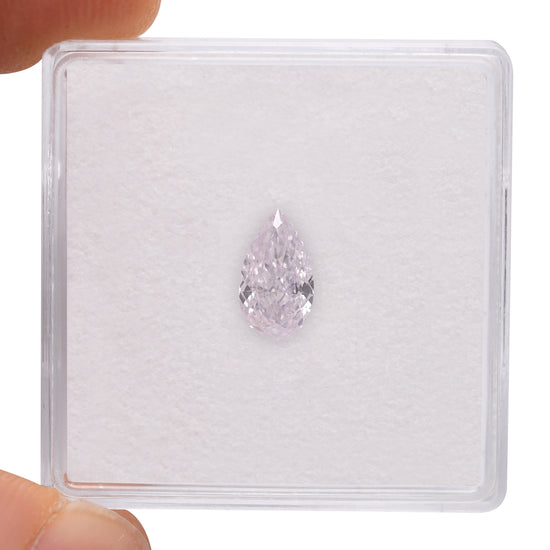 0.72 Carat Very Light Pink Pear Diamond SI1 GIA