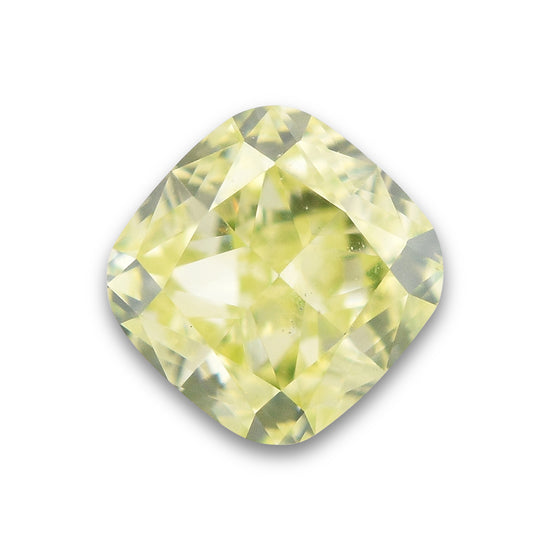 0.21 Carat Fancy Green Yellow Cushion Diamond SI1 GIA