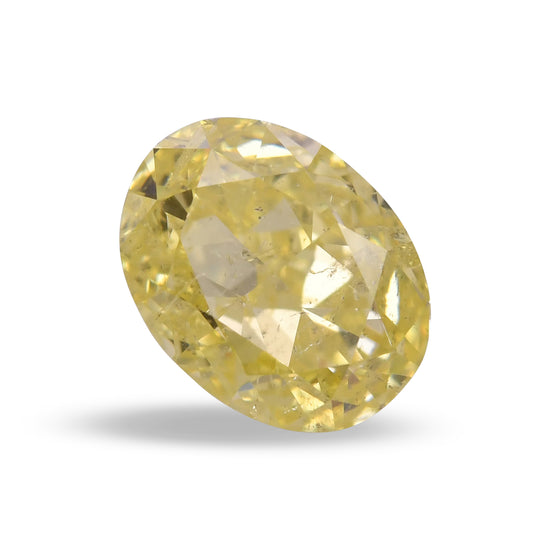 1,00 Karat Fancy Intense Yellow Ovaldiamant I1 GIA
