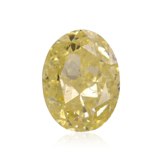 1,00 Karat Fancy Intense Yellow Ovaldiamant I1 GIA