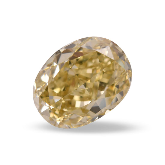0.89 Carat Fancy Brownish Yellow Oval Diamond VS2 GIA